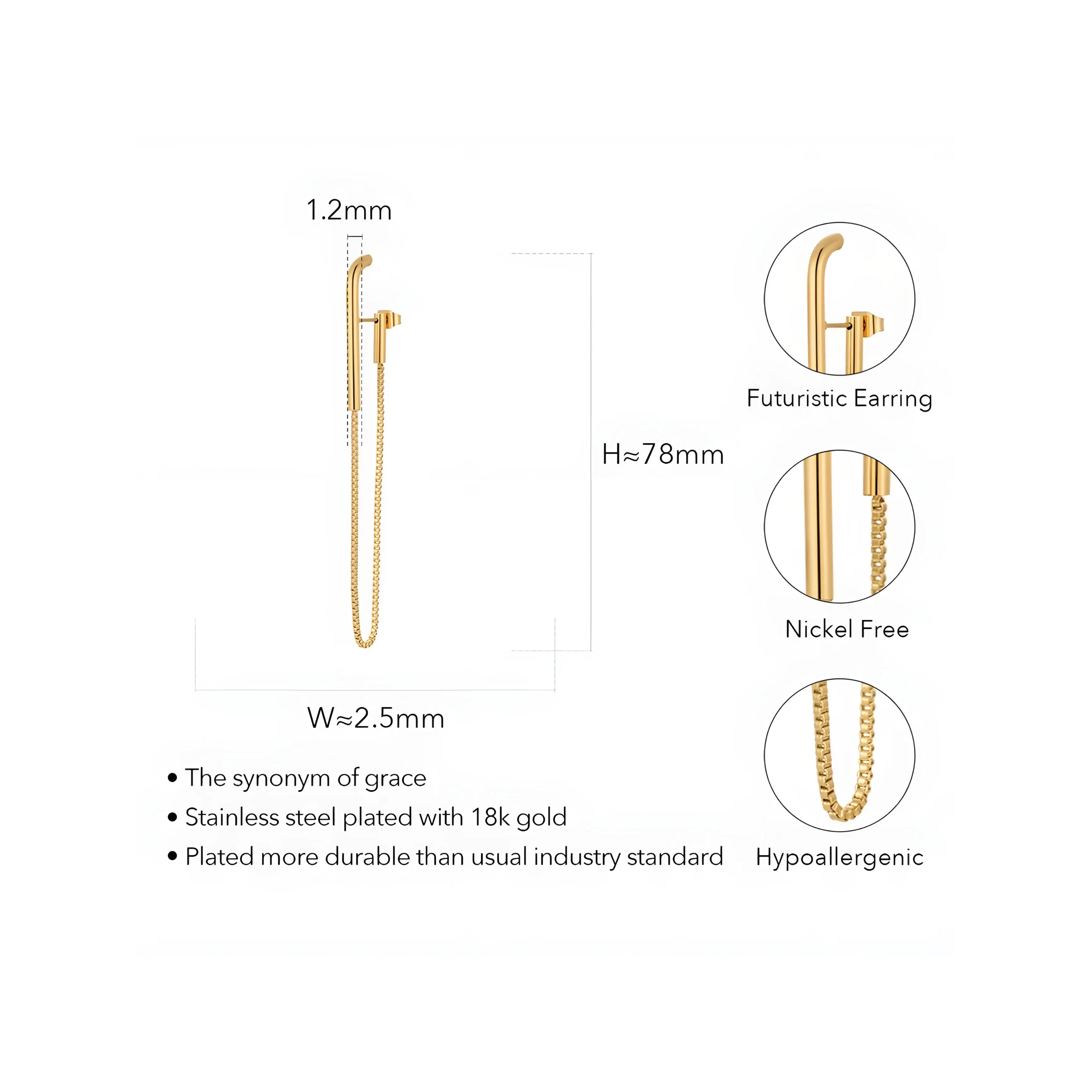 BEHI MILENA EARRINGS - GioielliperfettiAmz