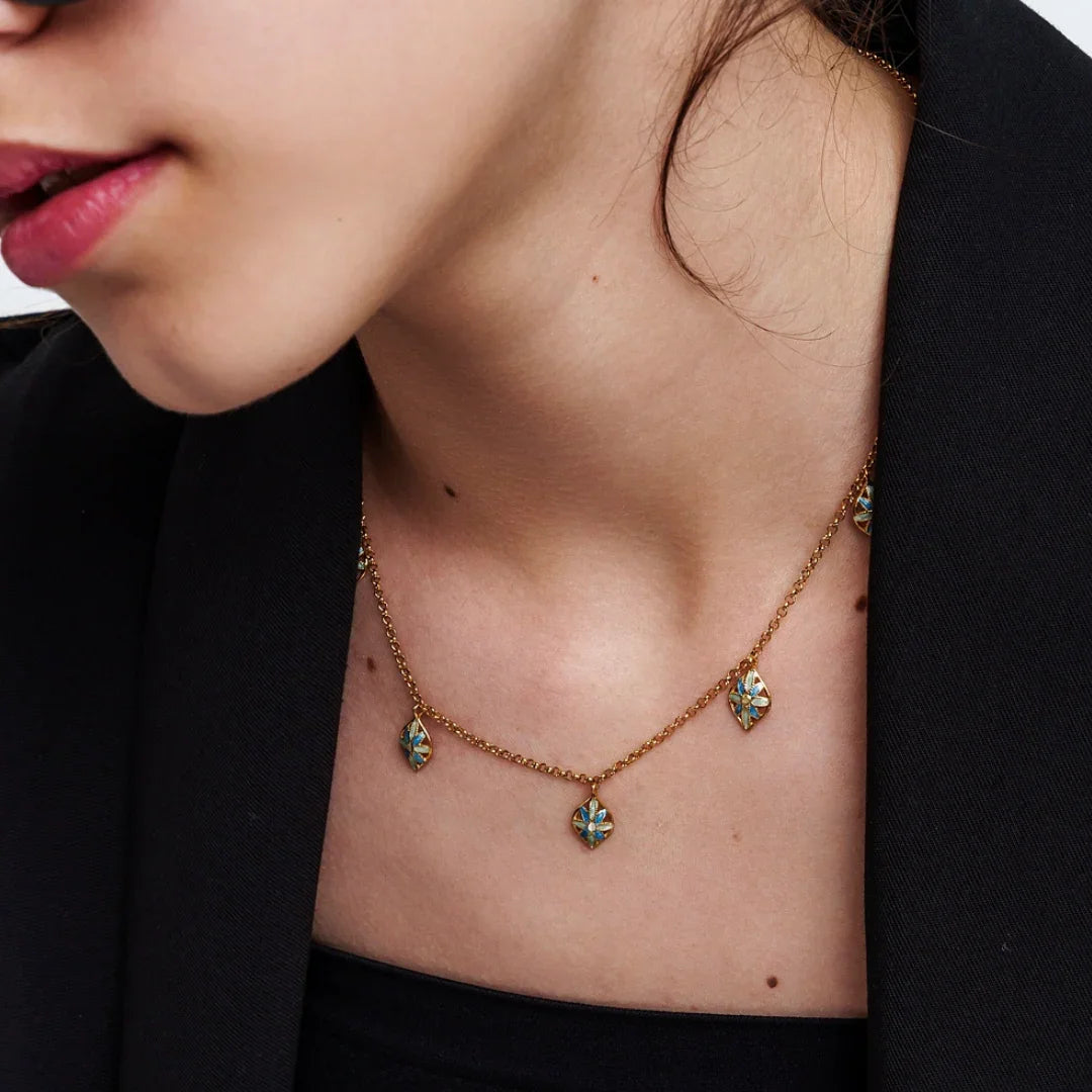 COLLANA IN ARGENTO MULTIFOGLIE "LEAF ME" MINA MINA