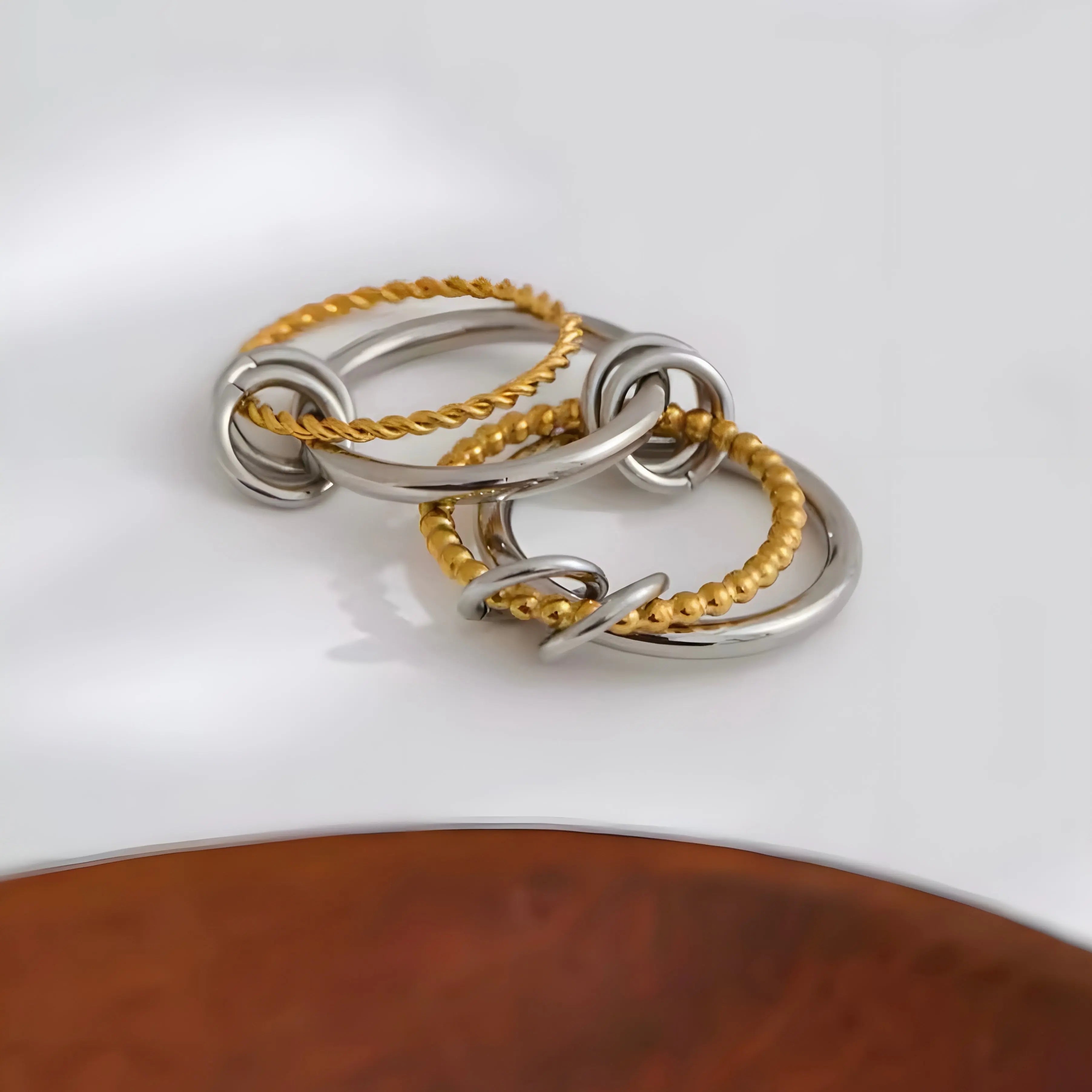 BEHI WAVE RING - GioielliperfettiAmz