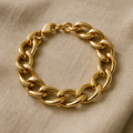 Bold Elegance Gold-Plated Chain Bracelet PARNIN