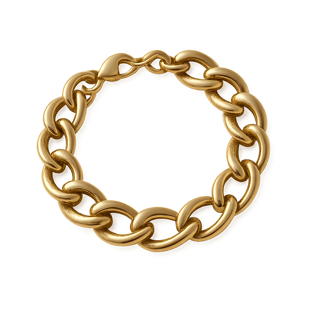 Bold Elegance Gold-Plated Chain Bracelet PARNIN
