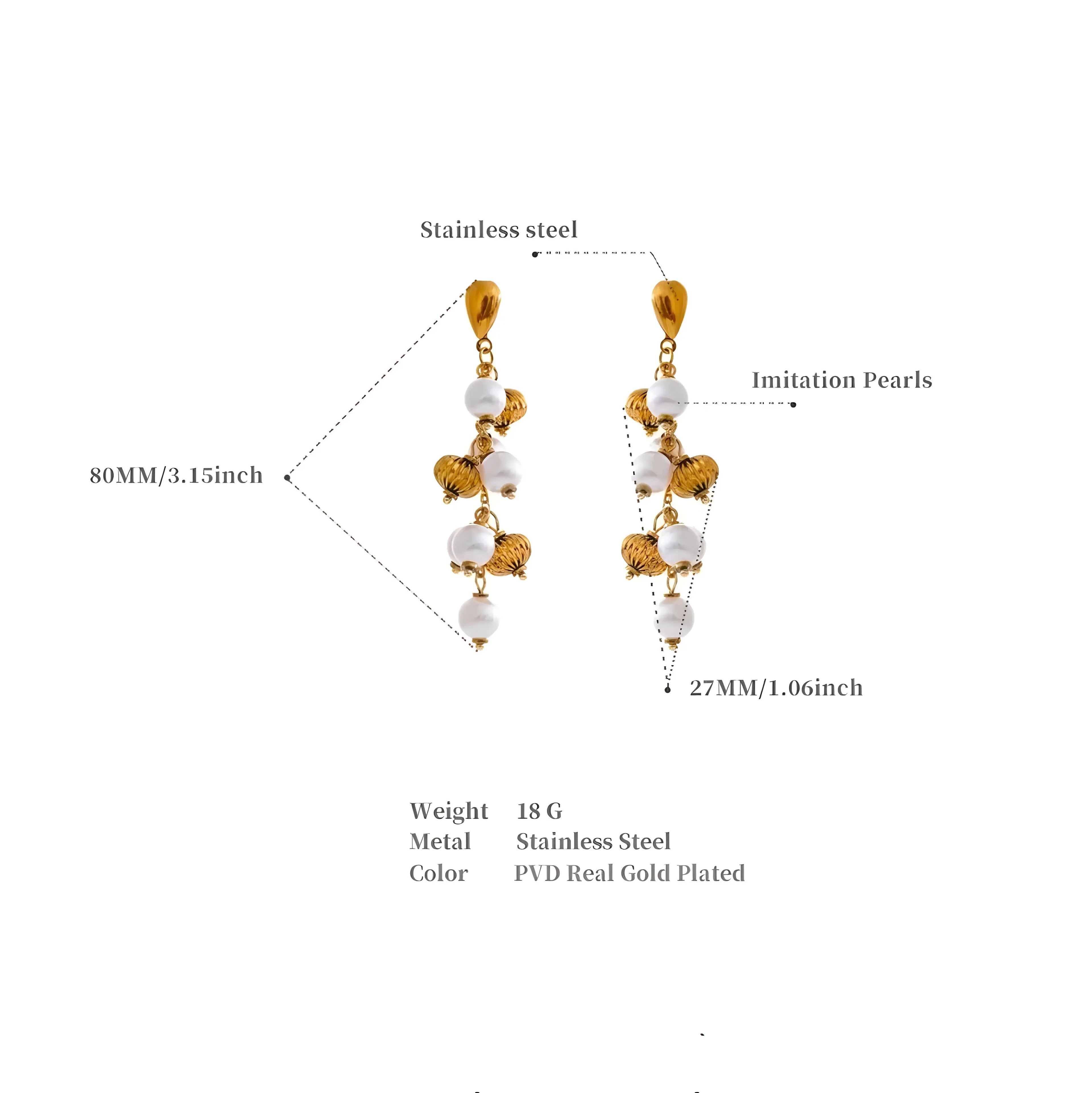 BEHI ROSIBEL EARRINGS - GioielliperfettiAmz