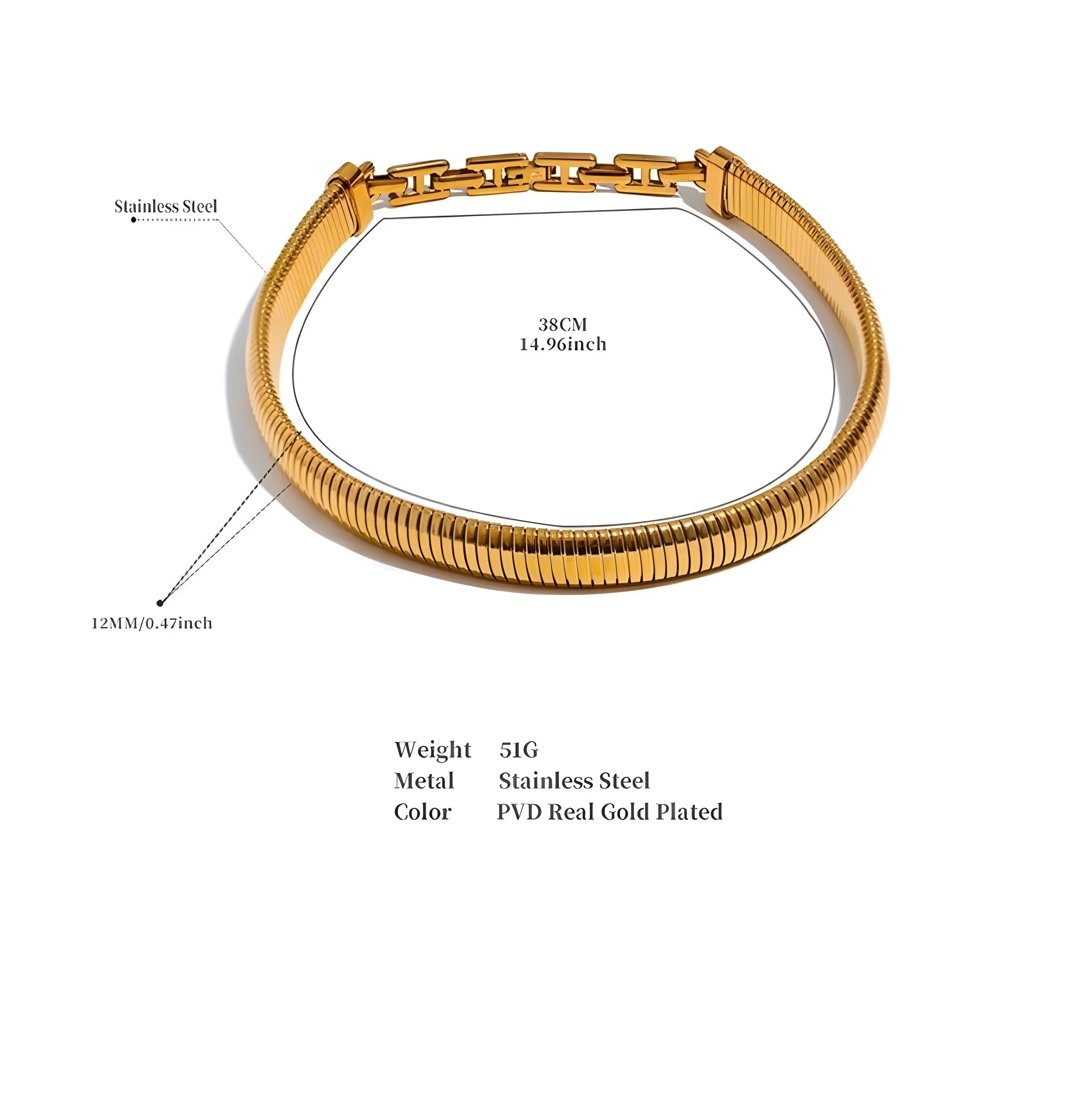 BEHI ALMOND CHOKER - GioielliperfettiAmz