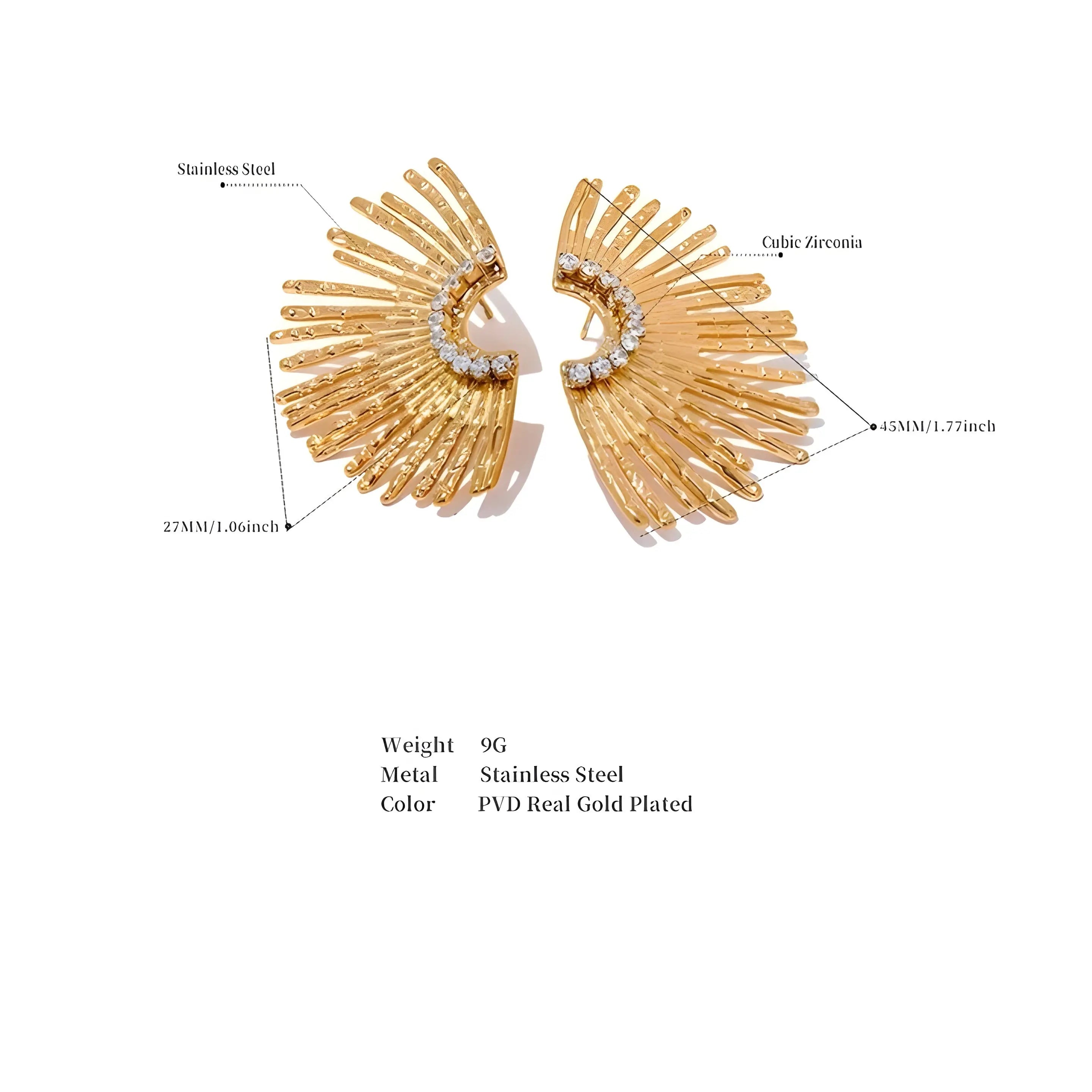 BEHI INDIGAMOND EARRINGS - GioielliperfettiAmz