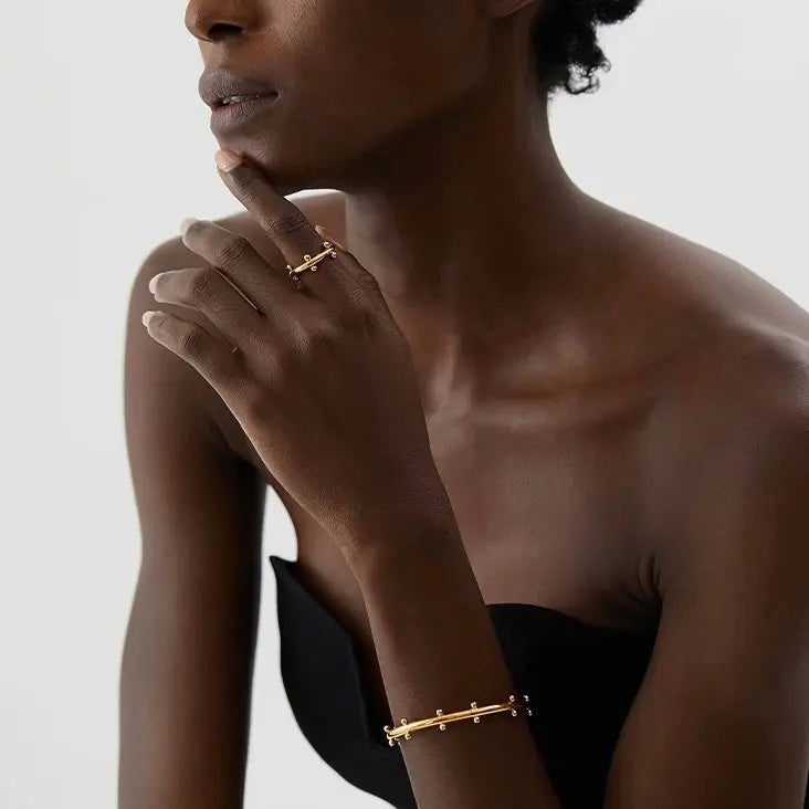 BEHI FLORELLE BRACELET & RING SET - GioielliperfettiAmz