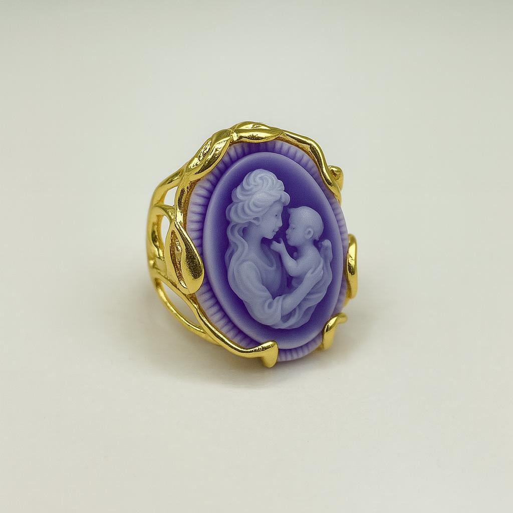 Vintage Gold-Plated Cameo Ring PARNIN