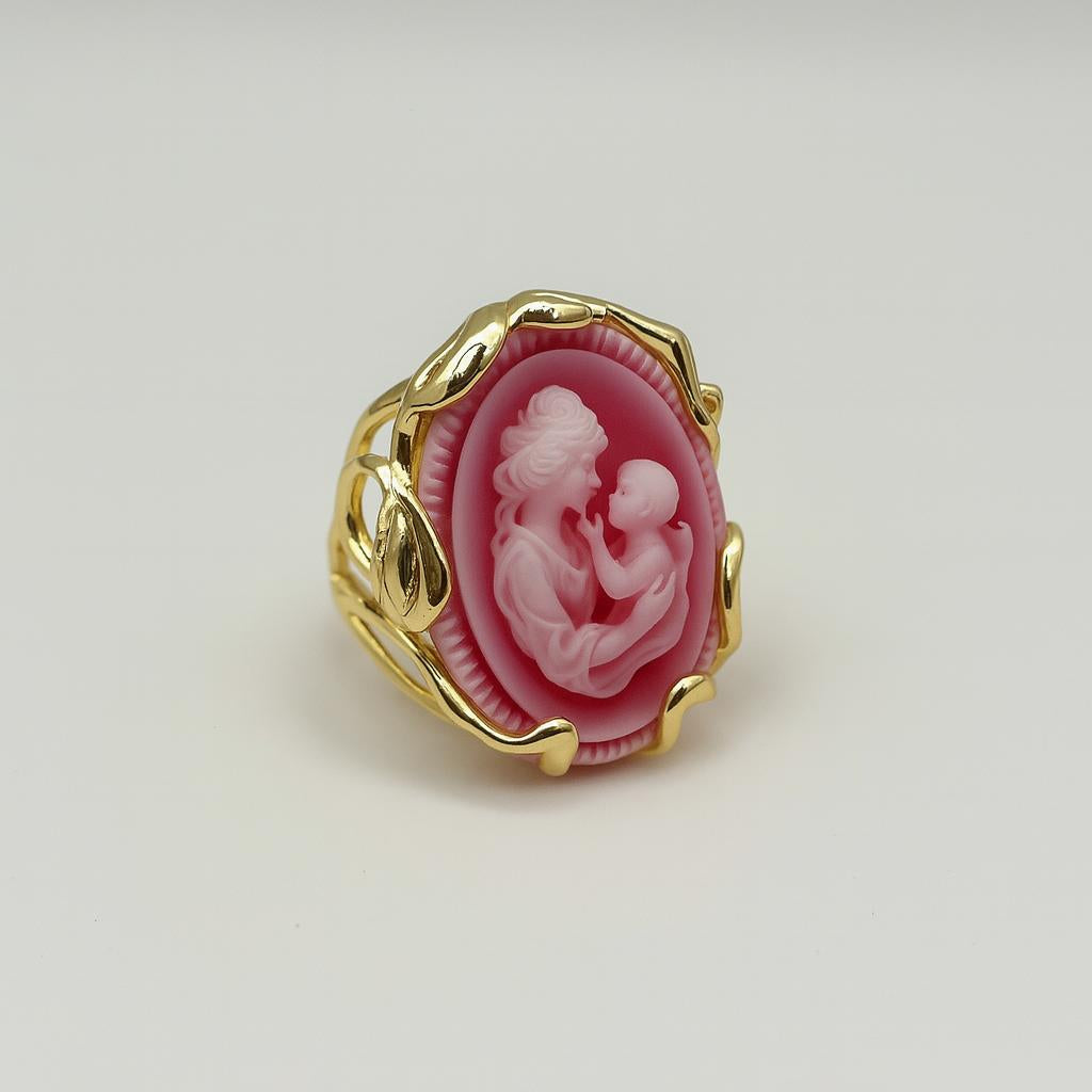 Vintage Gold-Plated Cameo Ring PARNIN