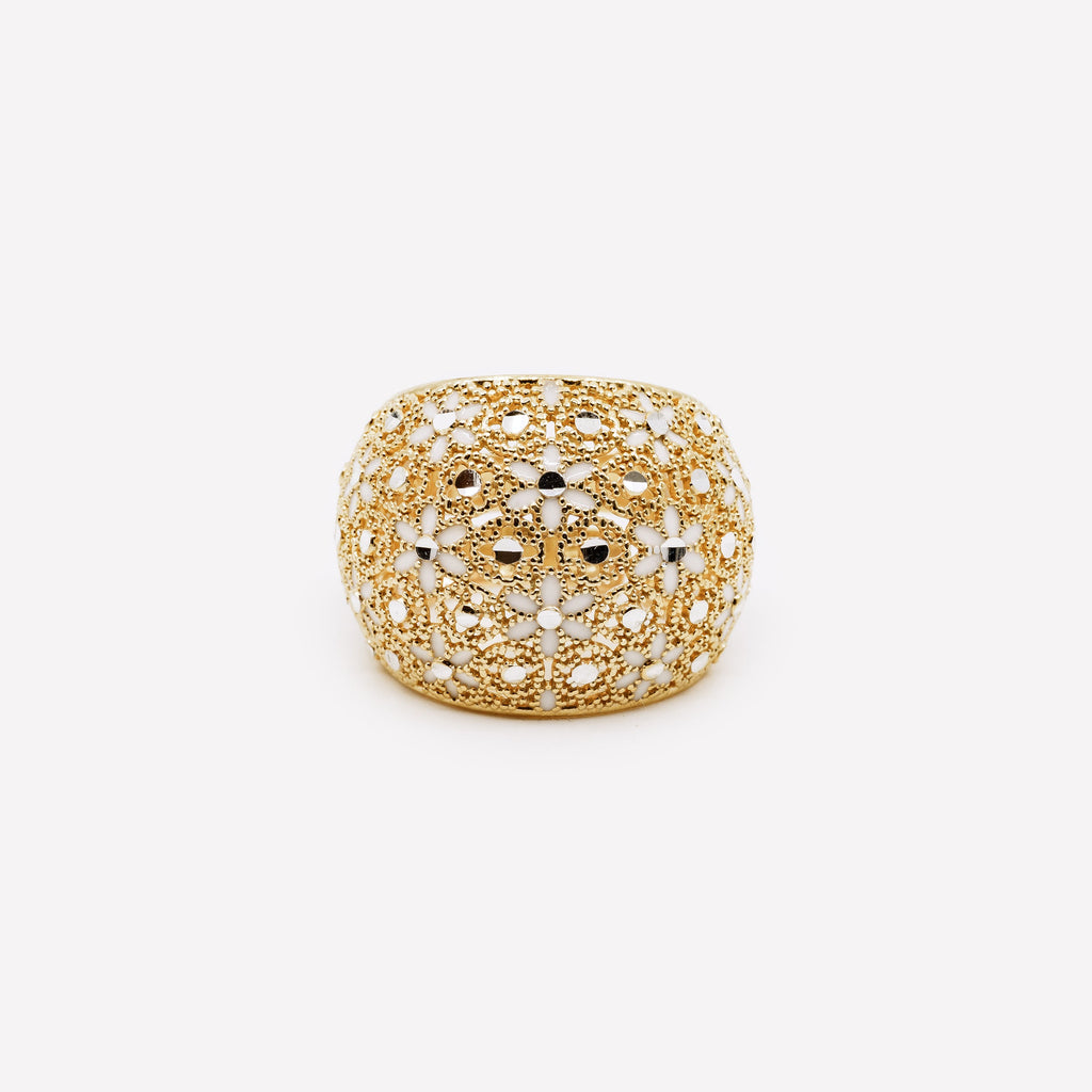 ANELLO IN ARGENTO "GOLD CRUSH" MINA MINA