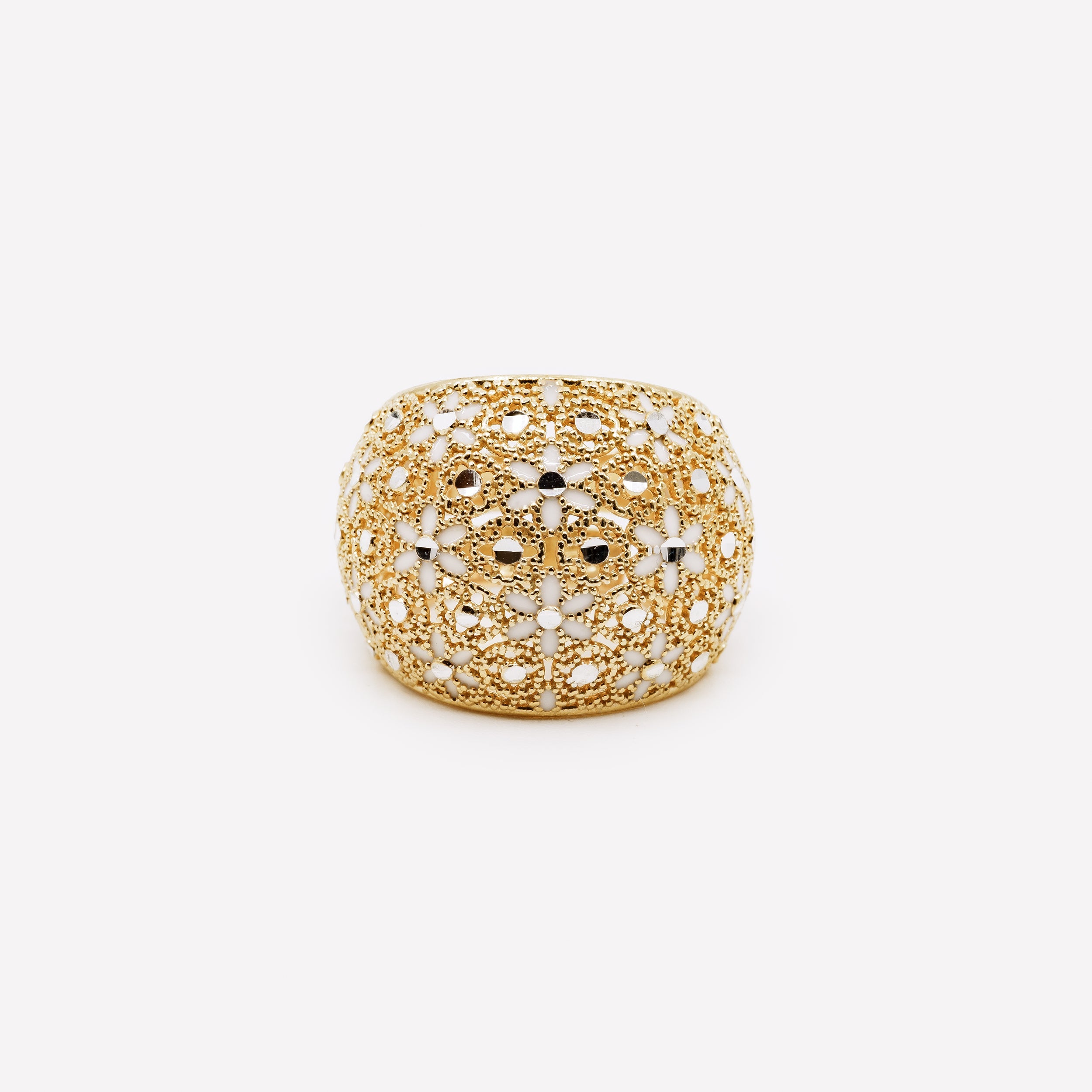ANELLO IN ARGENTO "GOLD CRUSH" MINA MINA