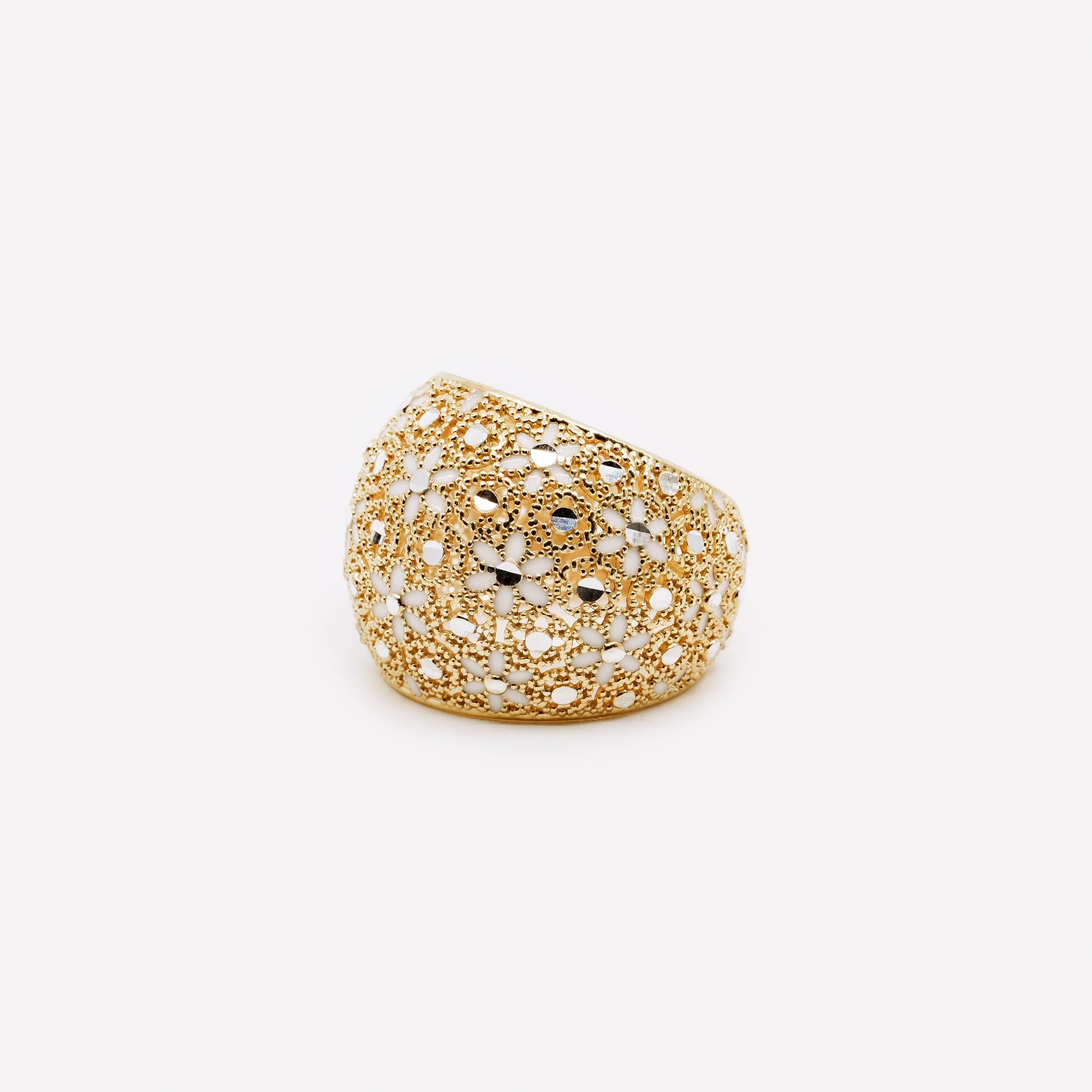ANELLO IN ARGENTO "GOLD CRUSH" MINA MINA
