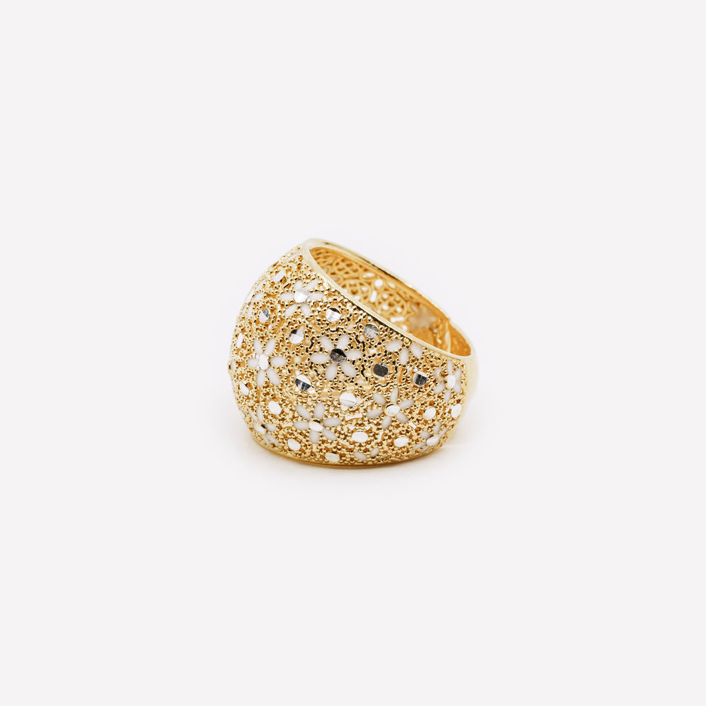 ANELLO IN ARGENTO "GOLD CRUSH" MINA MINA