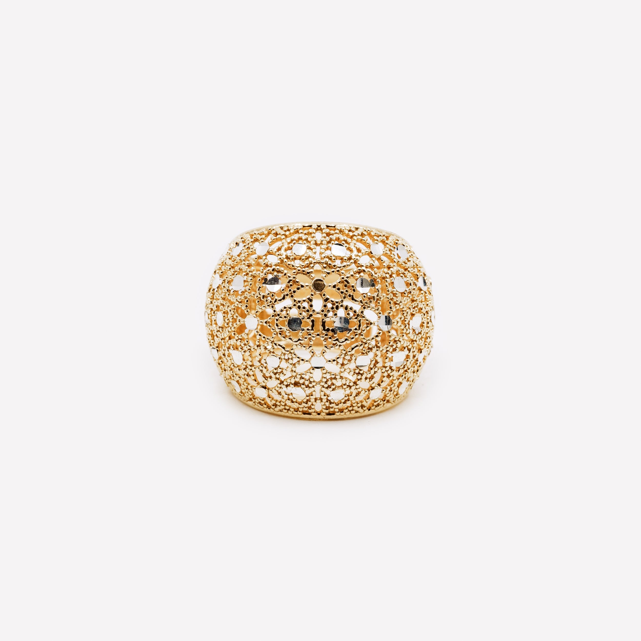 ANELLO IN ARGENTO "GOLD CRUSH" MINA MINA