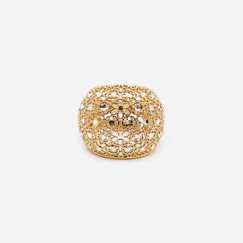 ANELLO IN ARGENTO "GOLD CRUSH" MINA MINA