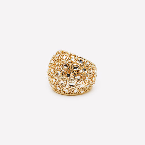 ANELLO IN ARGENTO "GOLD CRUSH" MINA MINA