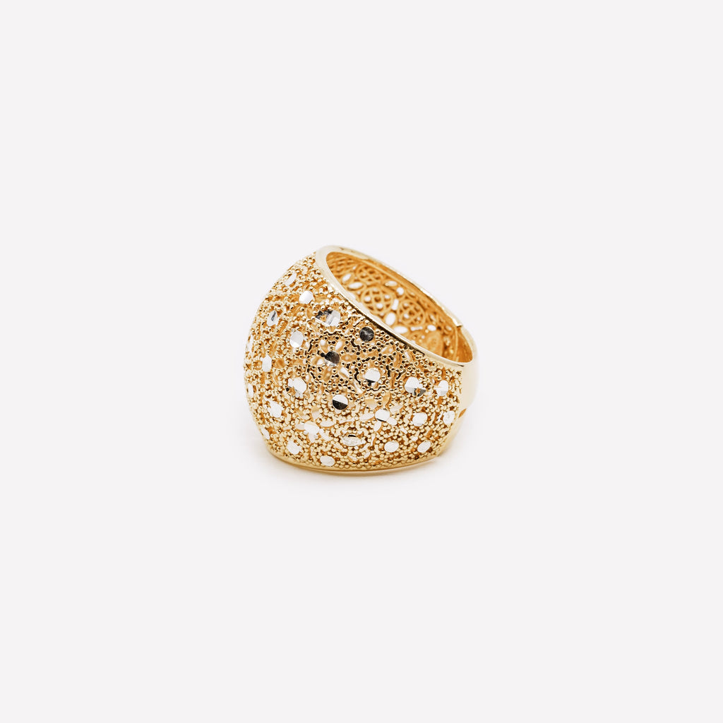 ANELLO IN ARGENTO "GOLD CRUSH" MINA MINA