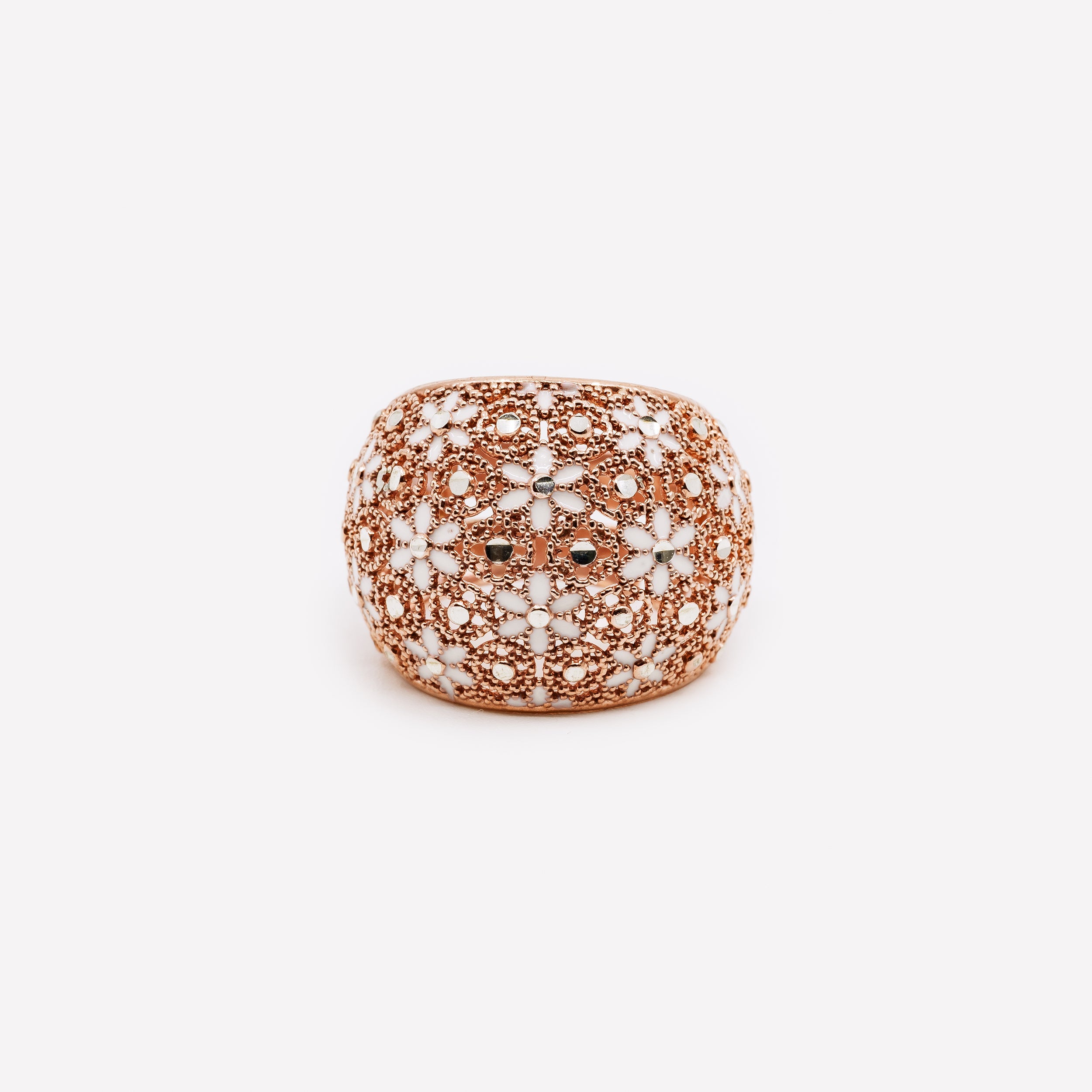 ANELLO IN ARGENTO "GOLD CRUSH" MINA MINA