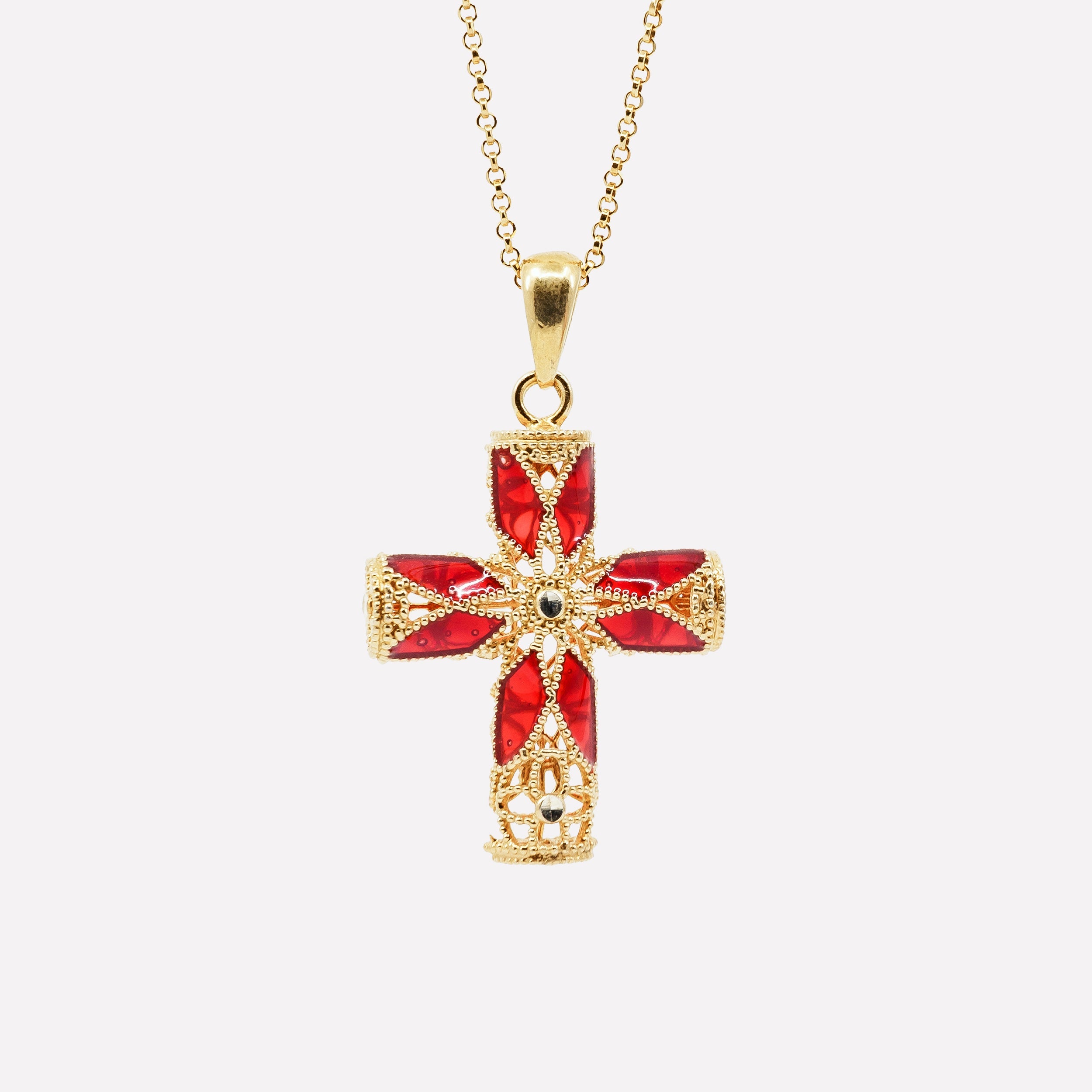 COLLANA CROCE ARGENTO 925  'Io, santa a modo mio' MINA MINA