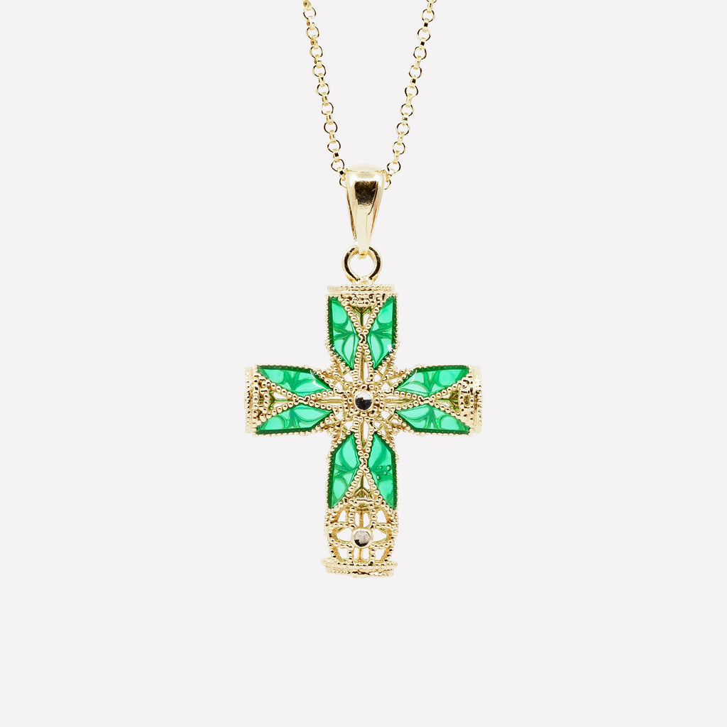 COLLANA CROCE ARGENTO 925  'Io, santa a modo mio' MINA MINA