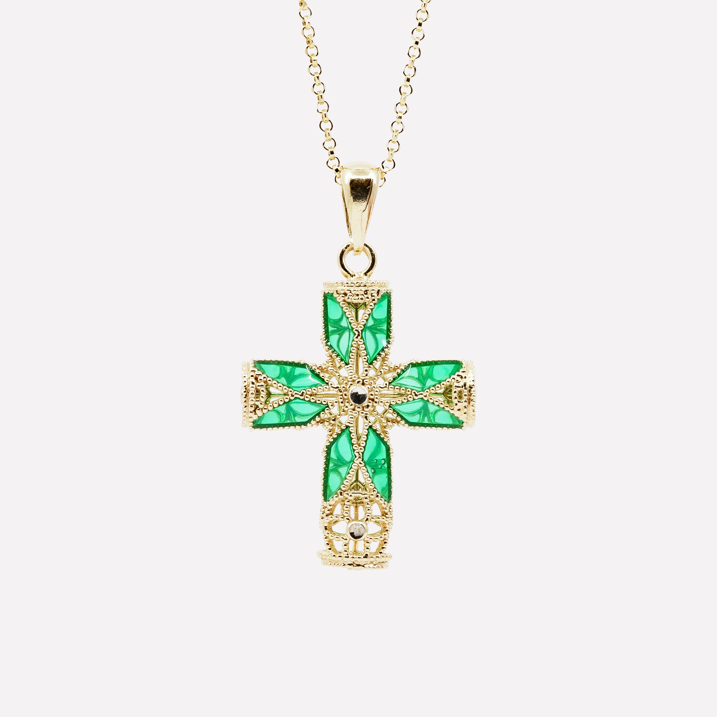 COLLANA CROCE ARGENTO 925  'Io, santa a modo mio' MINA MINA