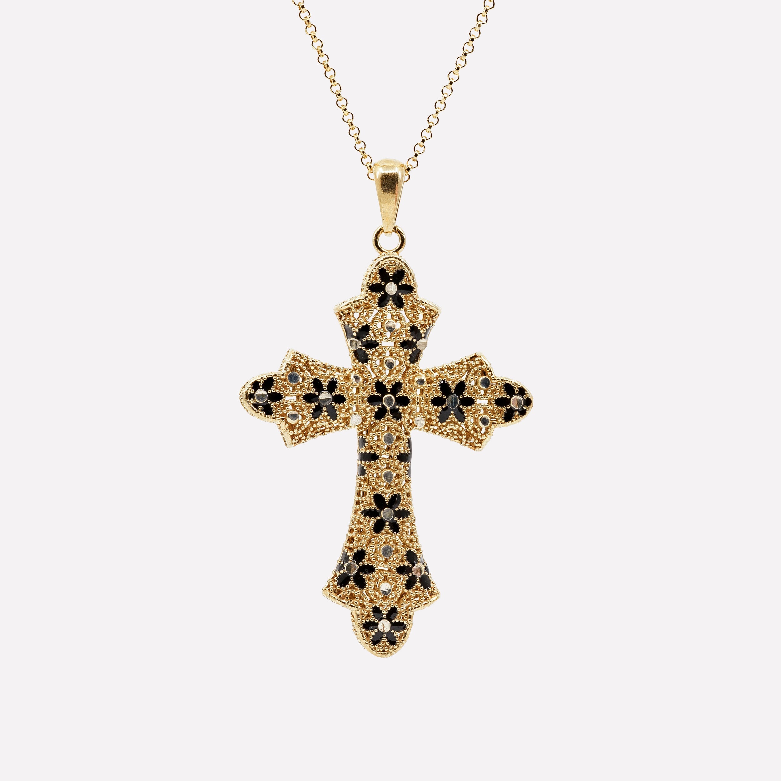 COLLANA CROSS MEDIUM IN ARGENTO MINA MINA