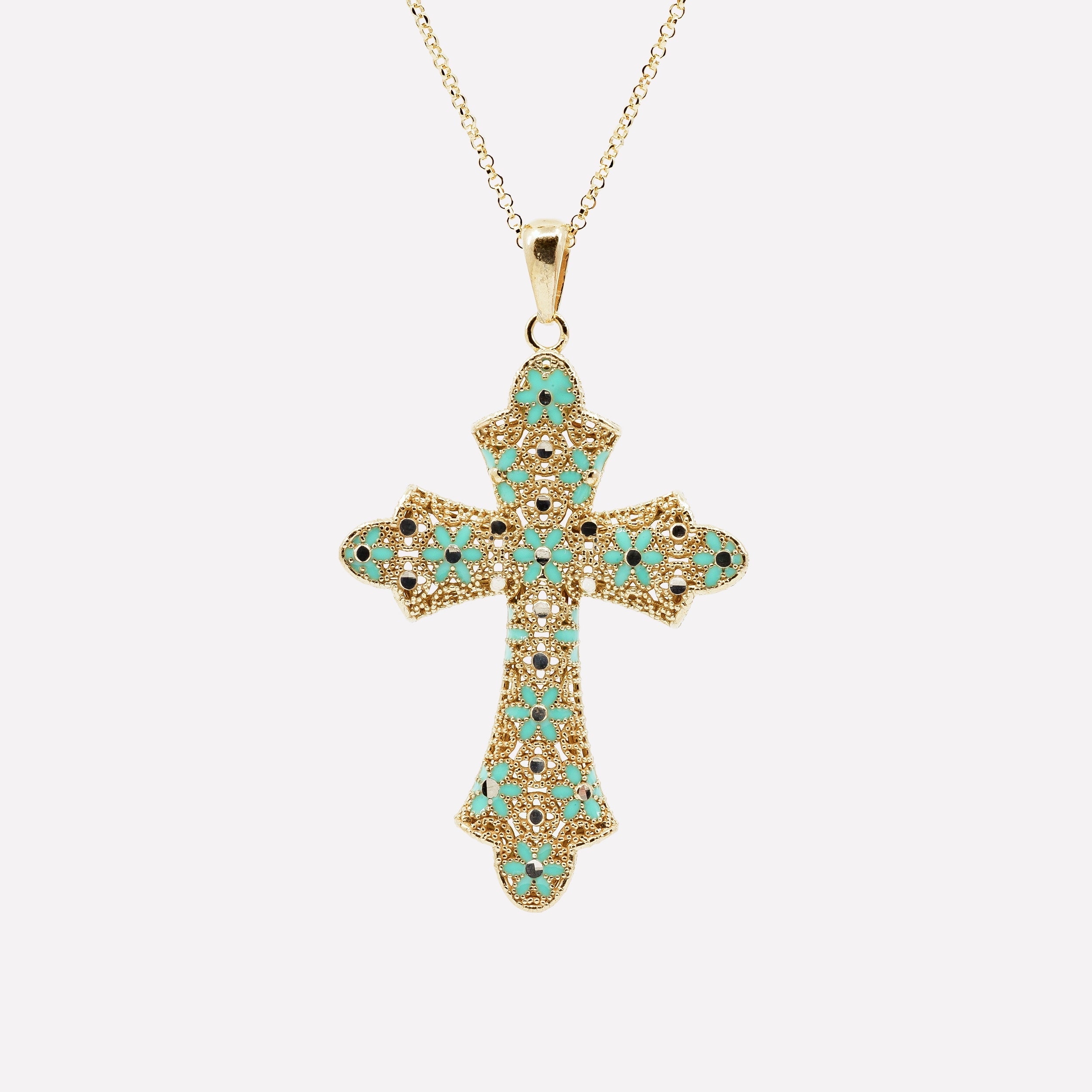 COLLANA CROSS MEDIUM IN ARGENTO MINA MINA