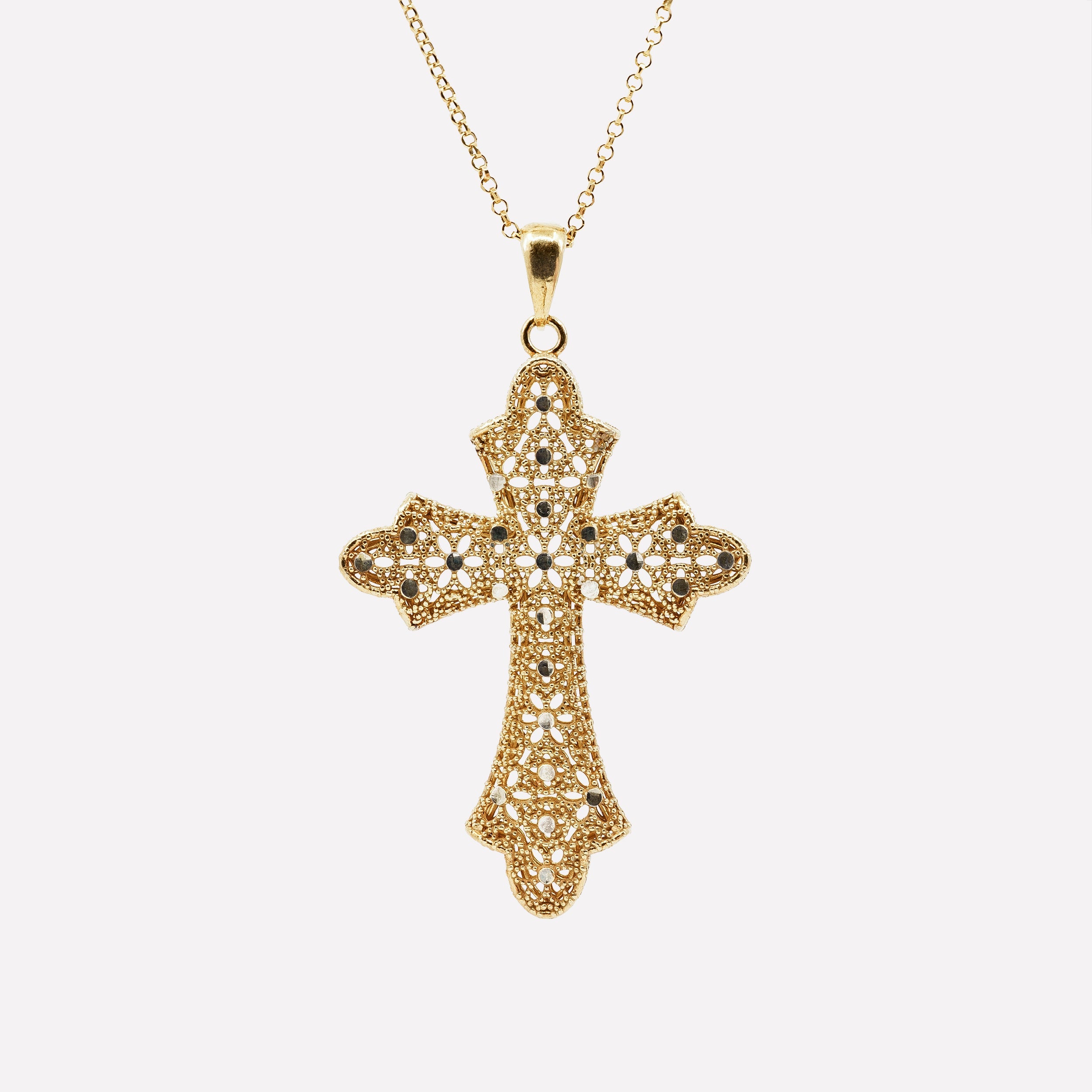 COLLANA CROSS MEDIUM IN ARGENTO MINA MINA