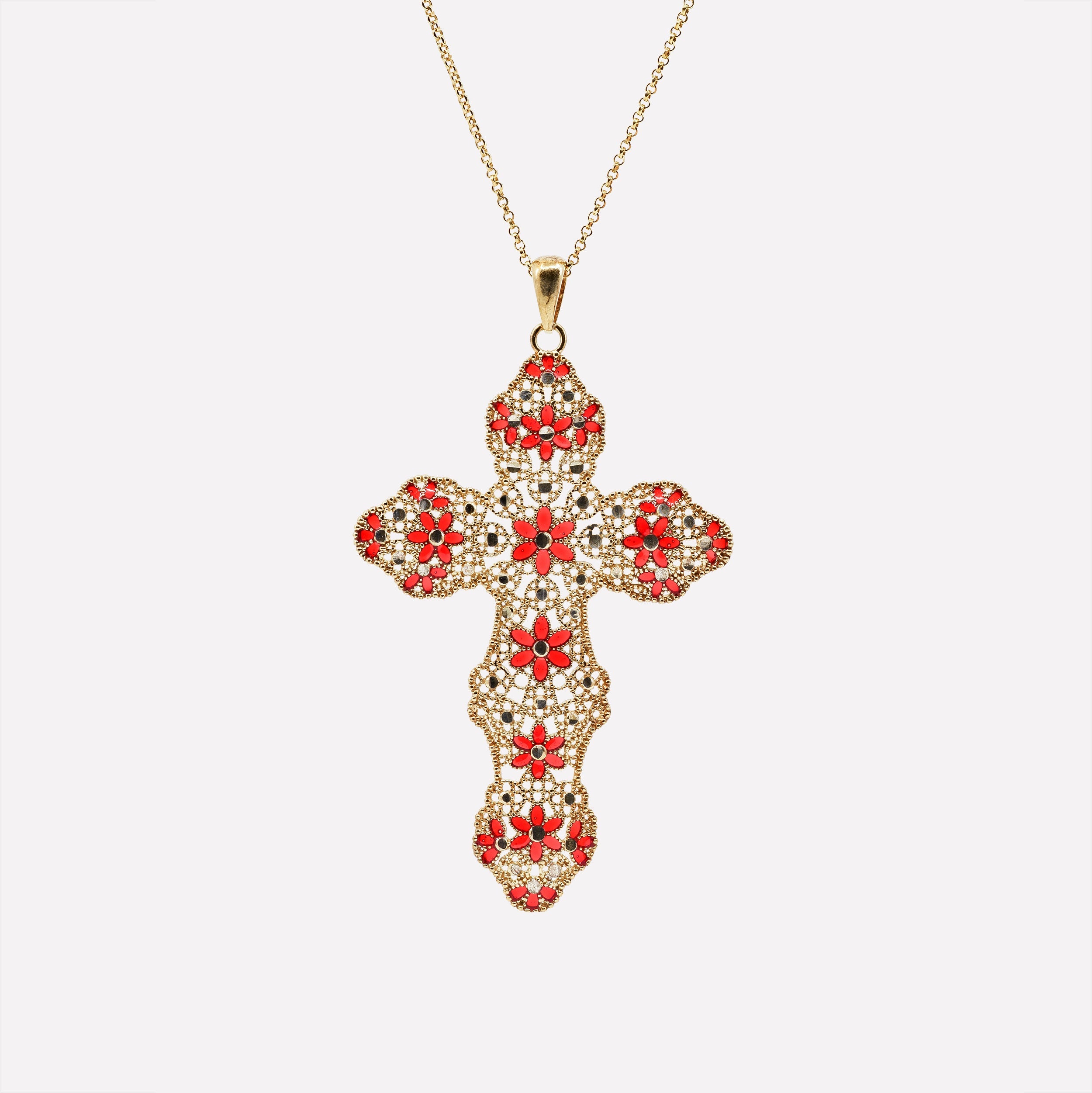 COLLANA CROCE IN ARGENTO 925 – “SACRO GLAM” MINA MINA