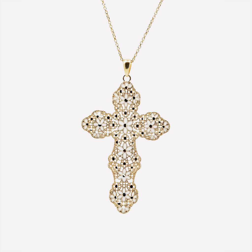 COLLANA CROCE IN ARGENTO 925 – “SACRO GLAM” MINA MINA