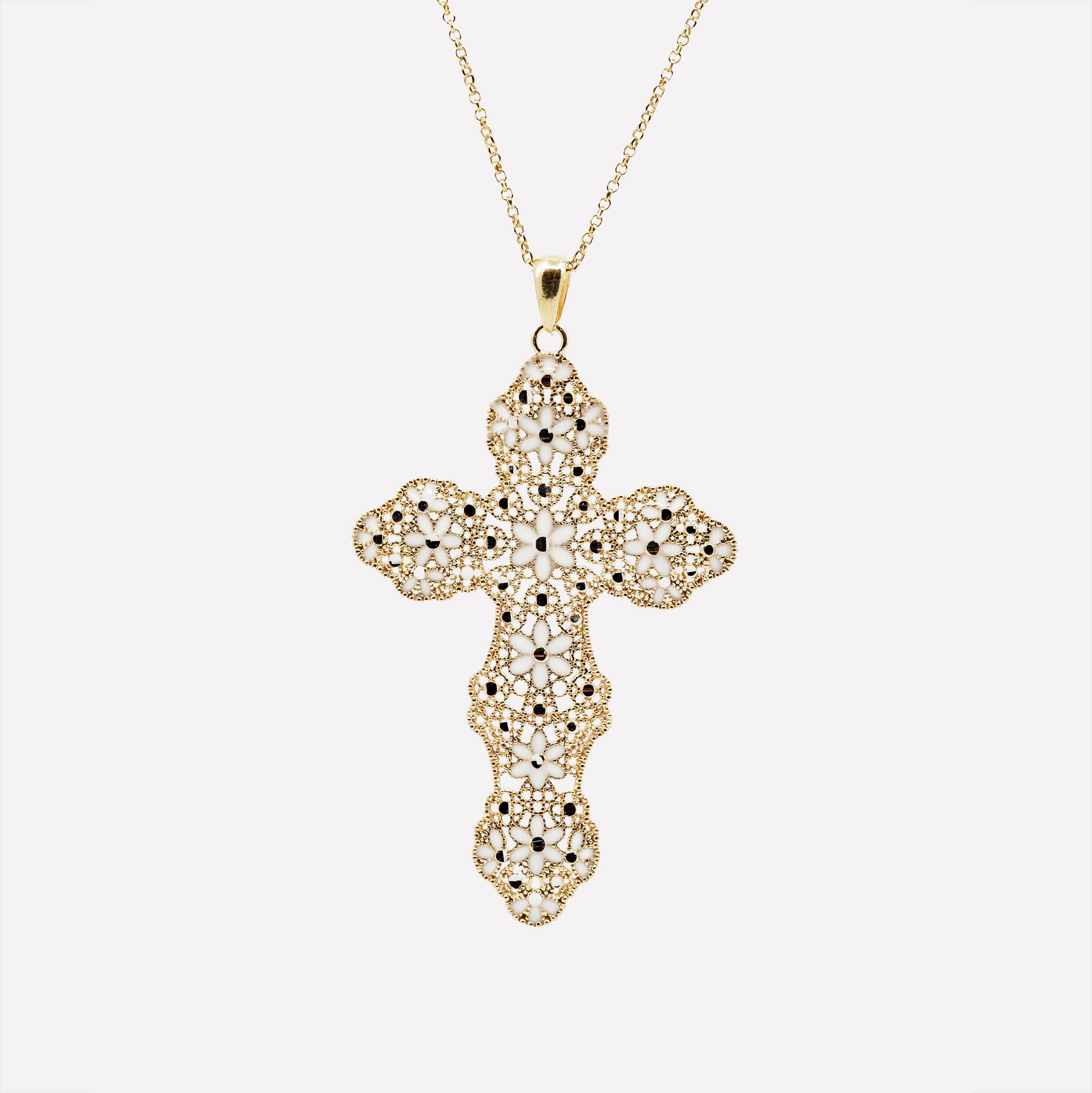 COLLANA CROCE IN ARGENTO 925 – “SACRO GLAM” MINA MINA