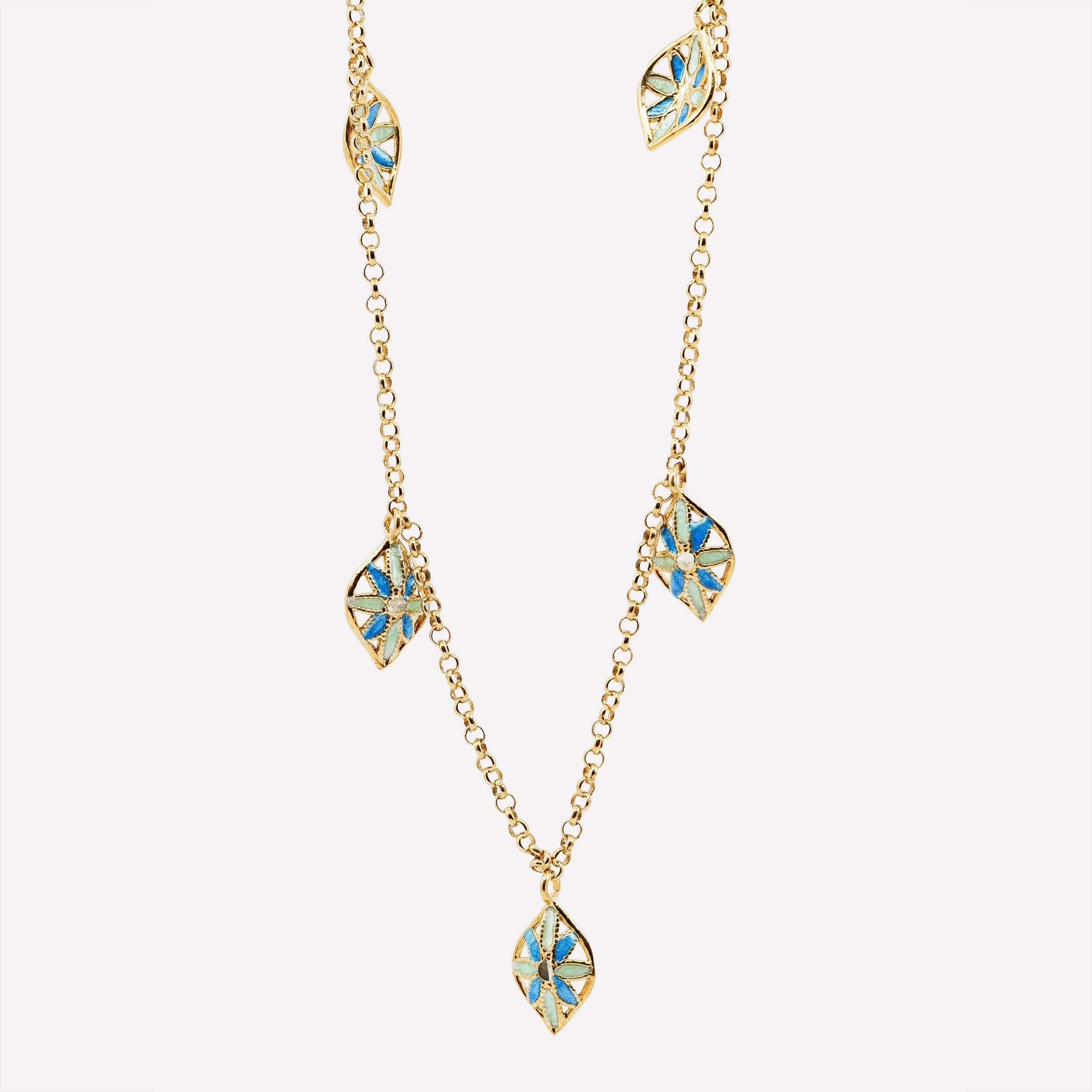 COLLANA IN ARGENTO MULTIFOGLIE "LEAF ME" MINA MINA